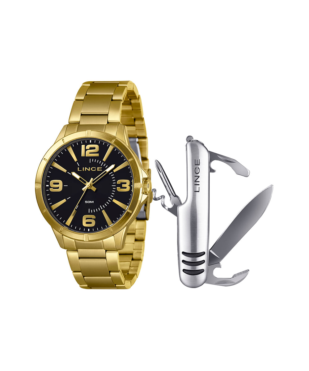 relógio lince analógico mrgm009l46 k0aep2kx dourado
