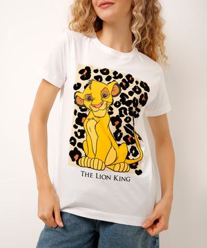 camiseta de algodão simba off white