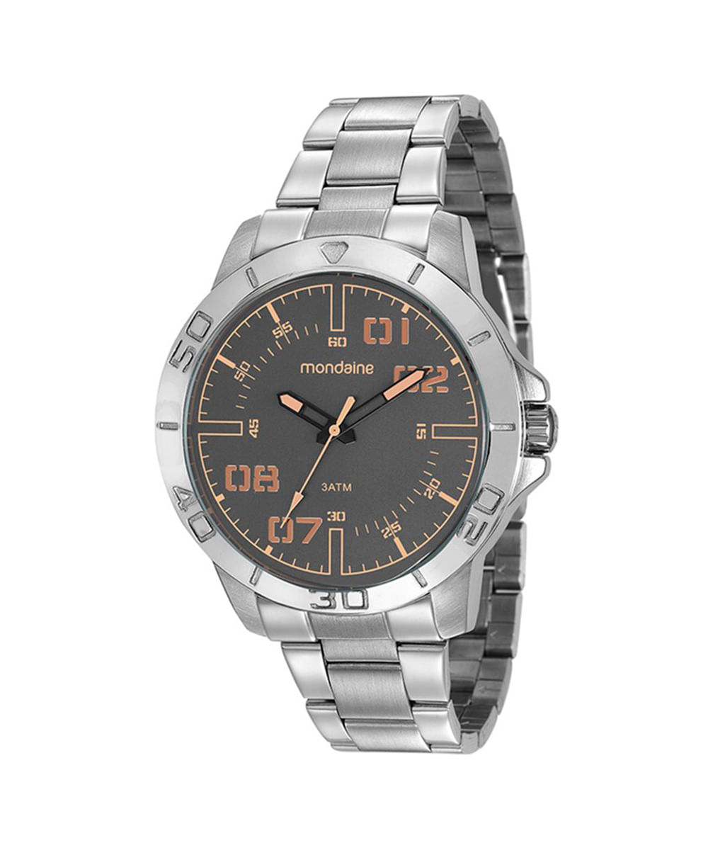 relógio mondaine analógico 99252g0mvne2ke prateado