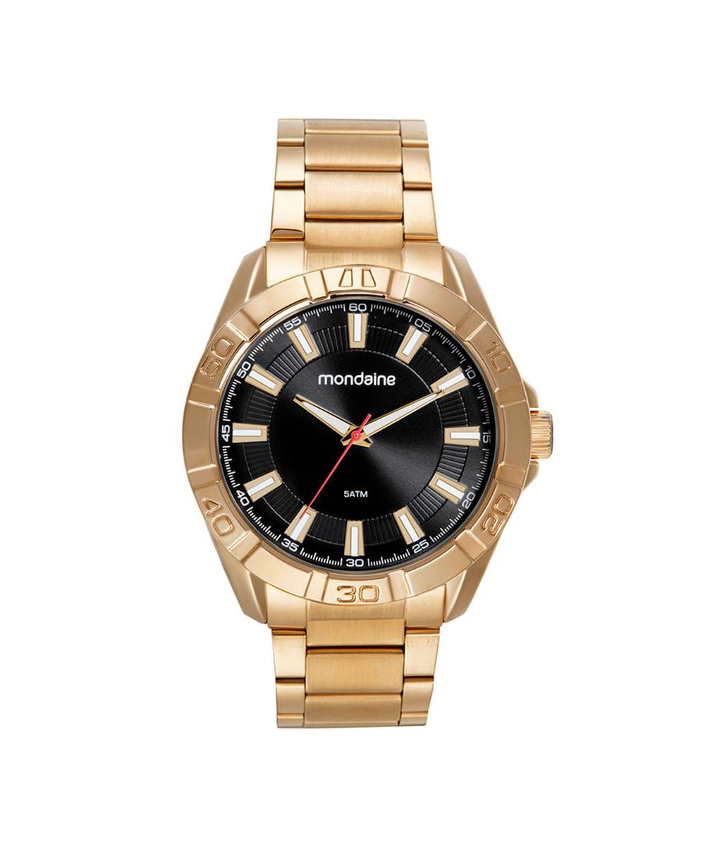 relógio mondaine analógico 32653gpmvde1k dourado