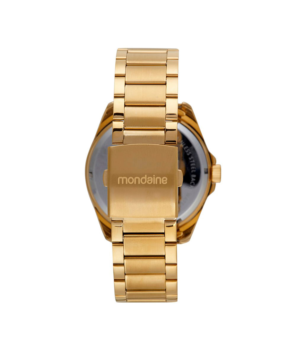 relógio mondaine analógico 32653gpmvde1k dourado