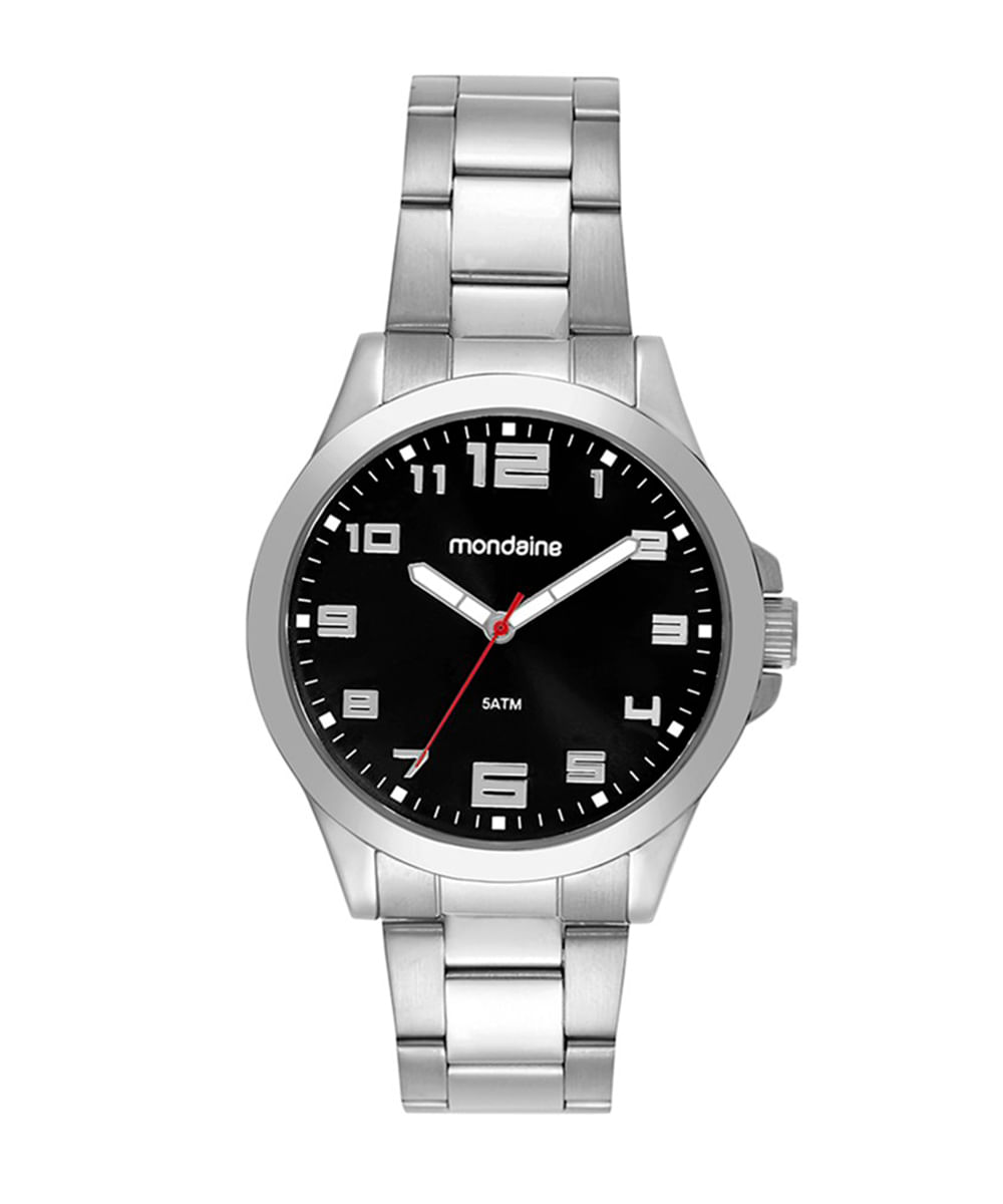 relógio mondaine analógico  83516g0mvne3k prateado