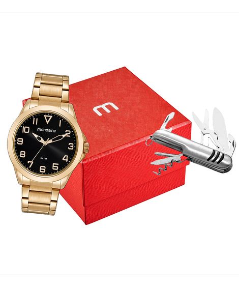 relógio mondaine analógico 32605gpmvde1kb dourado