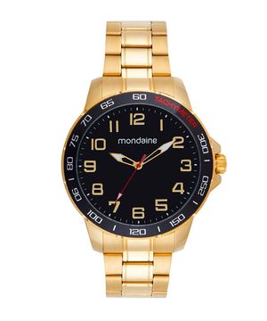 relógio mondaine analógico 99731gpmvde1k dourado