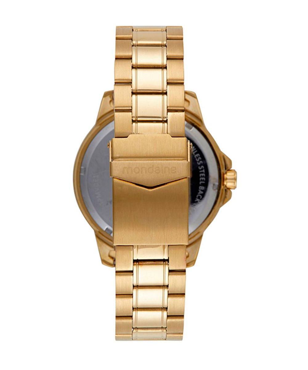 relógio mondaine analógico 99731gpmvde1k dourado