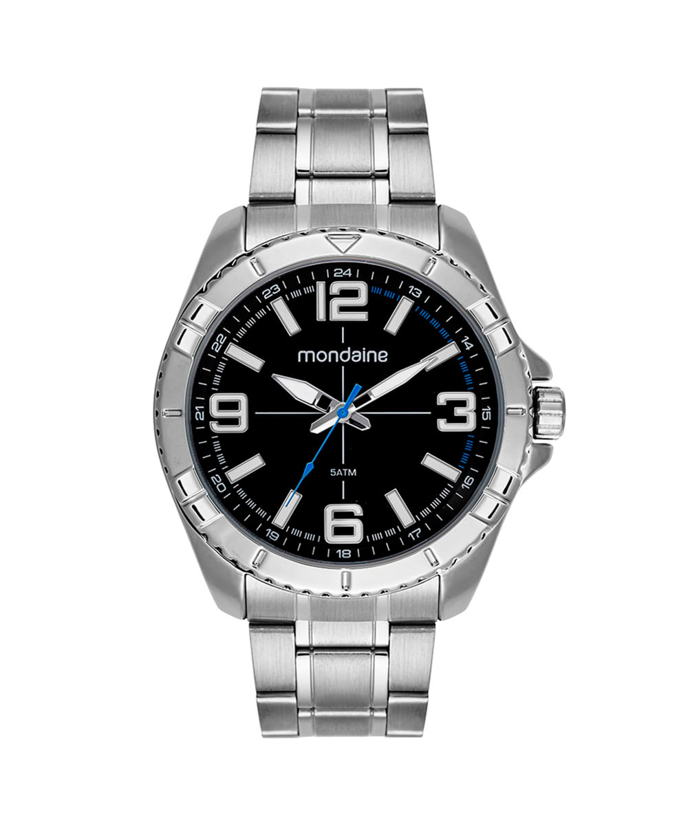 relógio mondaine analógico 32639g0mvne3k prateado