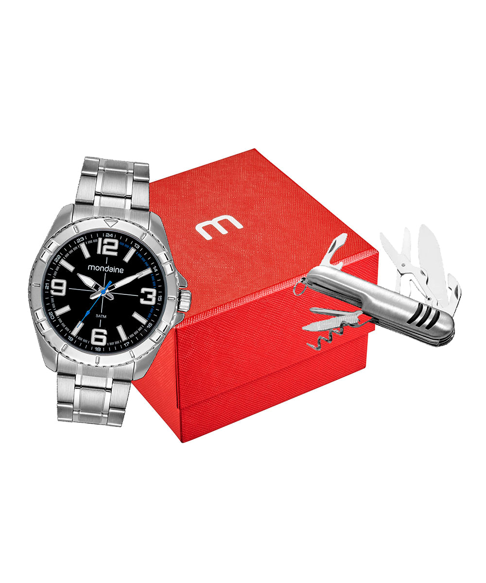 relógio mondaine analógico 32639g0mvne3k prateado