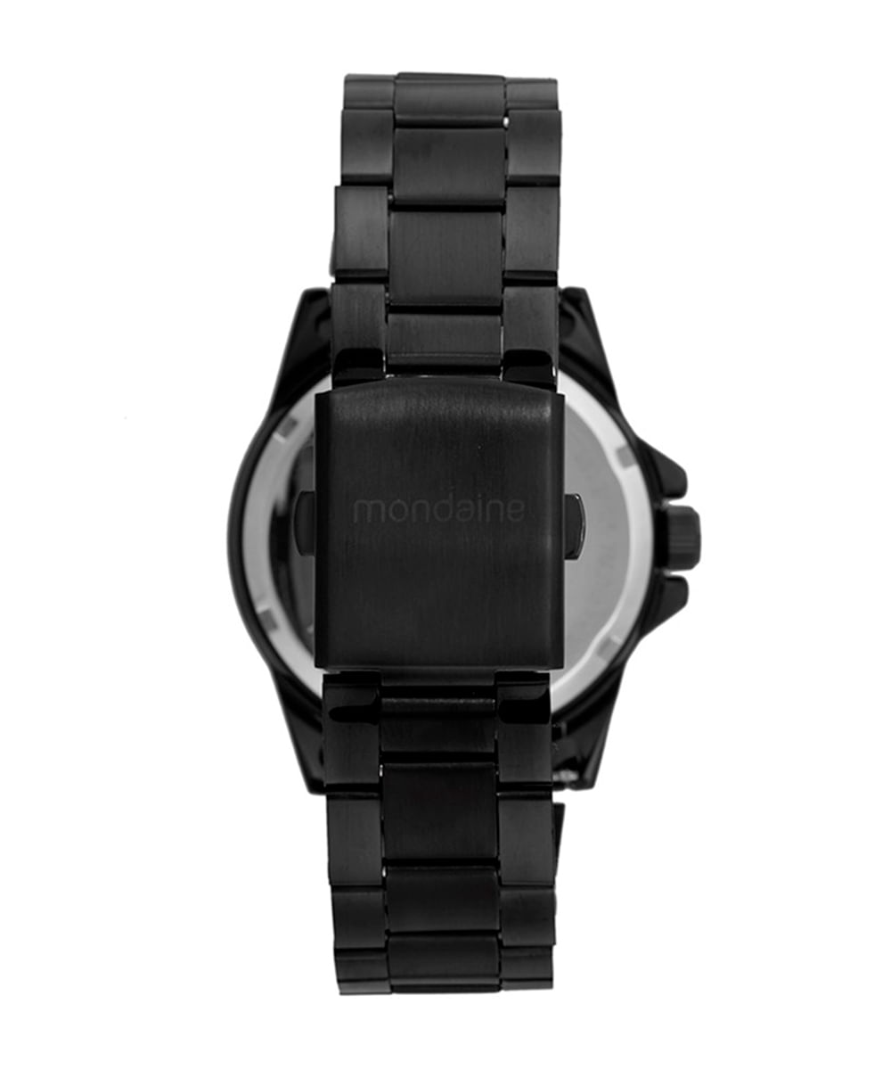 relógio mondaine analógico calendário 99737gpmvpe1kb preto