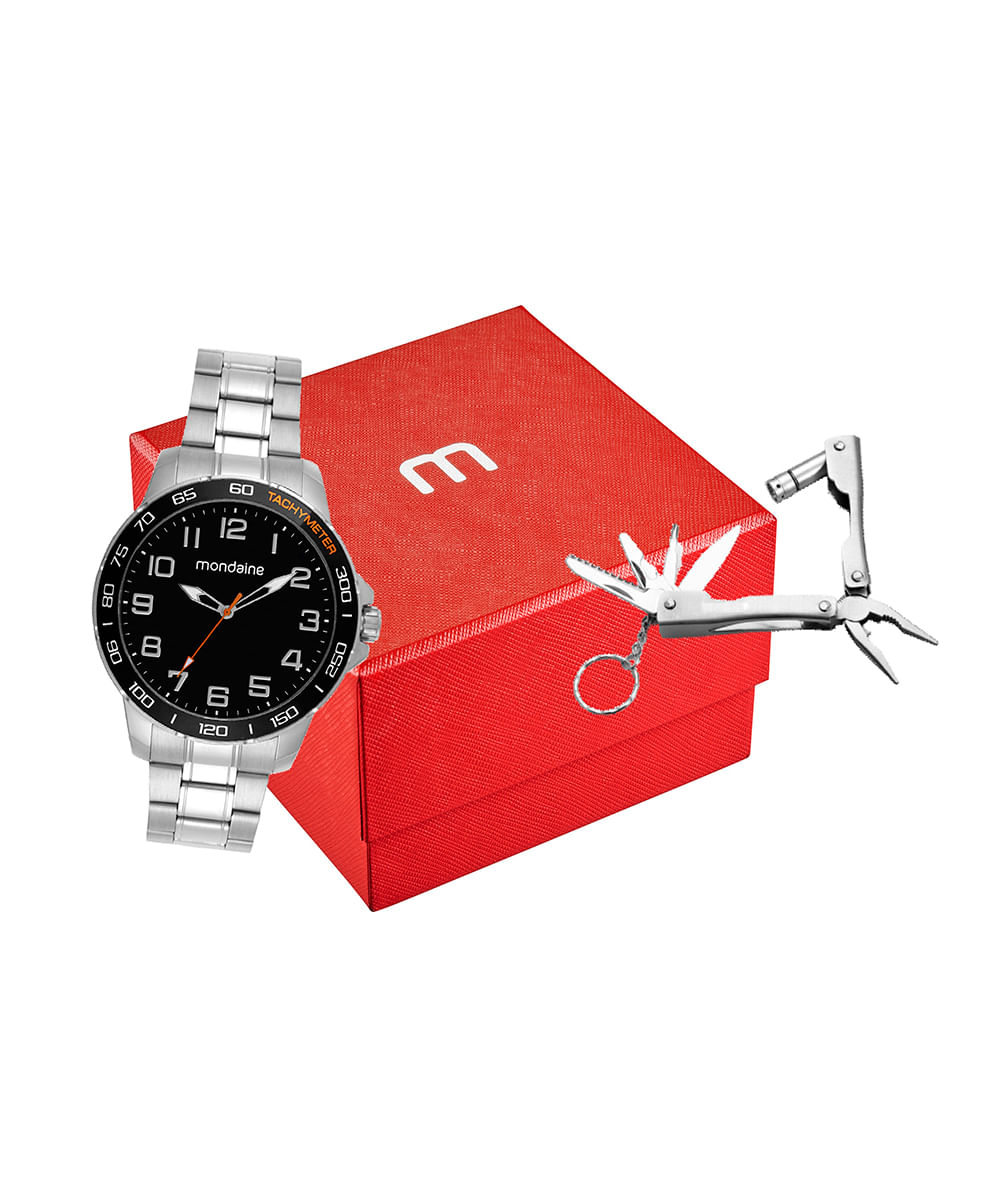 relógio mondaine analógico 99731g0mvne3k prateado