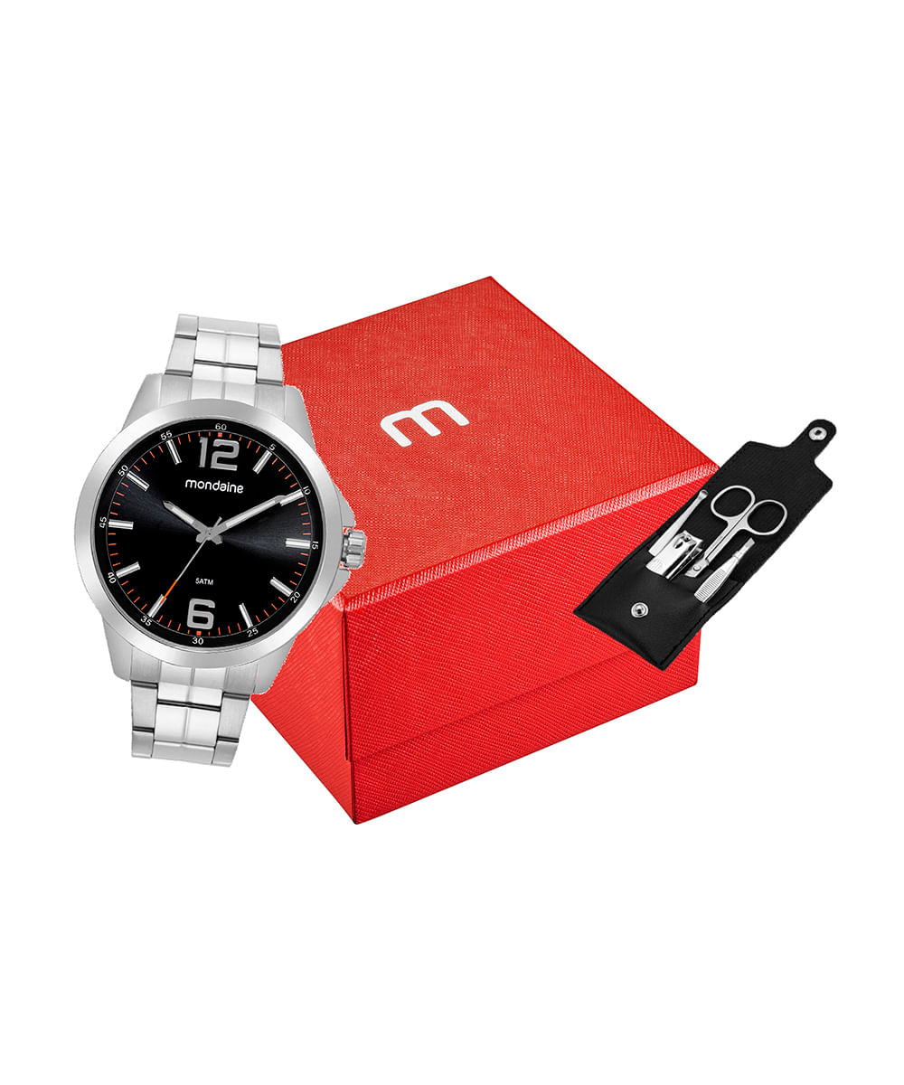 relógio mondaine analógico 99770g0mvne1k prateado