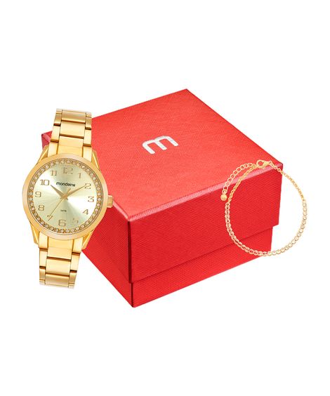 relógio mondaine analógico 99764lpmvde2k dourado