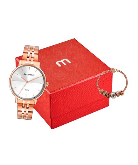 relógio mondaine analógico 32683lpmvre3ka rosa