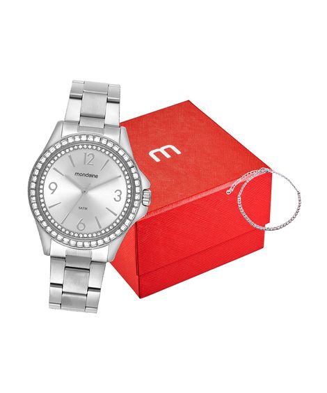 relógio mondaine analógico 32837l0mvne2k prateado