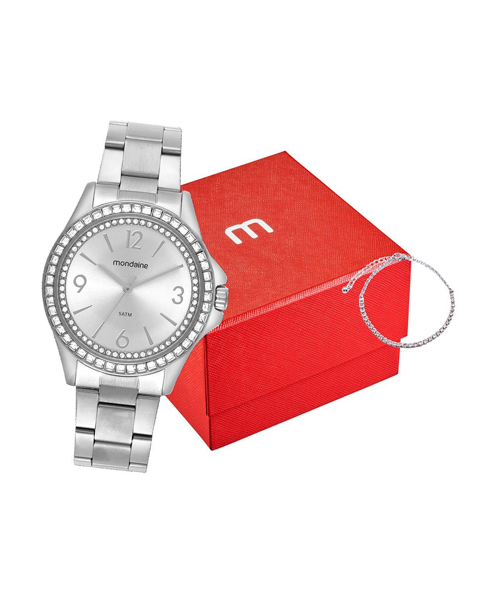 relógio mondaine analógico 32837l0mvne2k prateado