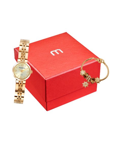 relógio mondaine analógico 32690lpmvde1kb dourado