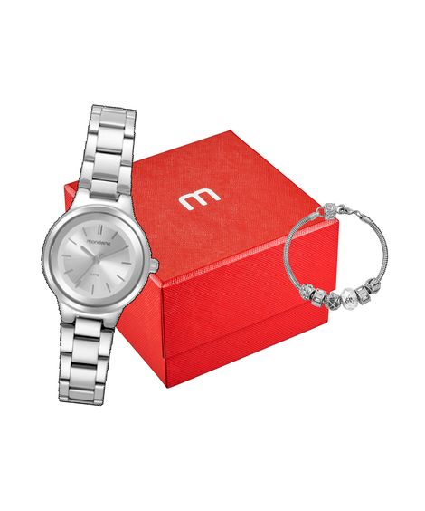 relógio mondaine analógico 99639l0mvne1k prateado