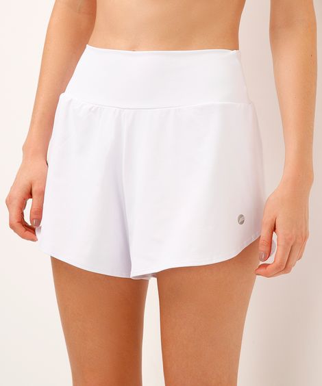 short running esportivo com bolso branco