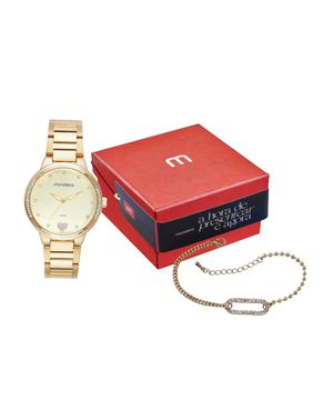 relógio mondaine analógico 32776lpmkde1k1 dourado