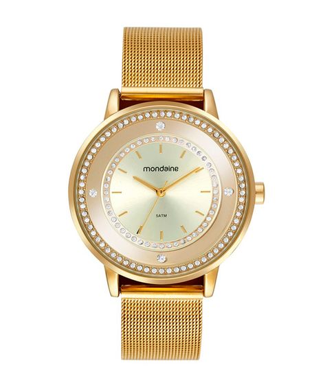 relógio mondaine analógico 32836lpmvde1k dourado