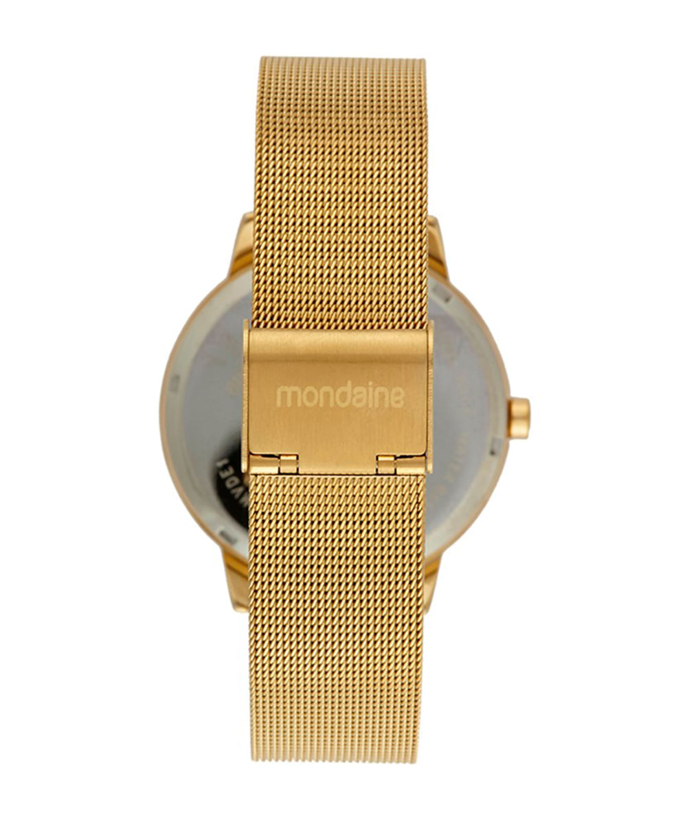 relógio mondaine analógico 32836lpmvde1k dourado