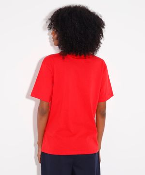 camiseta básica de algodão mindset - vermelho