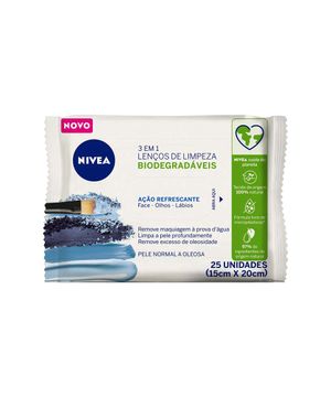 Lenços De Limpeza Facial Demaquilantes NIVEA - 3 em 1 Ação Refrescante