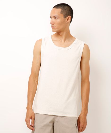 regata com linho off white