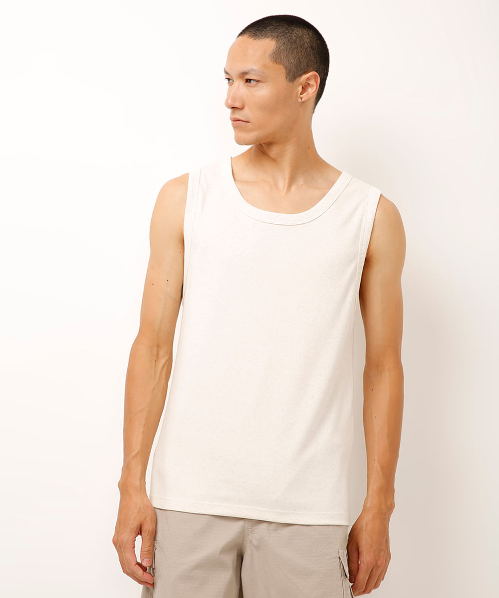 regata com linho off white