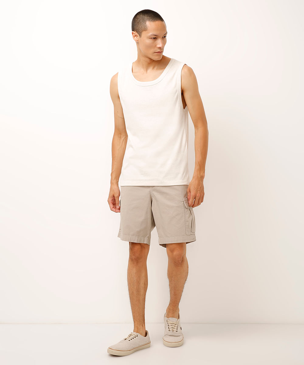 regata com linho off white