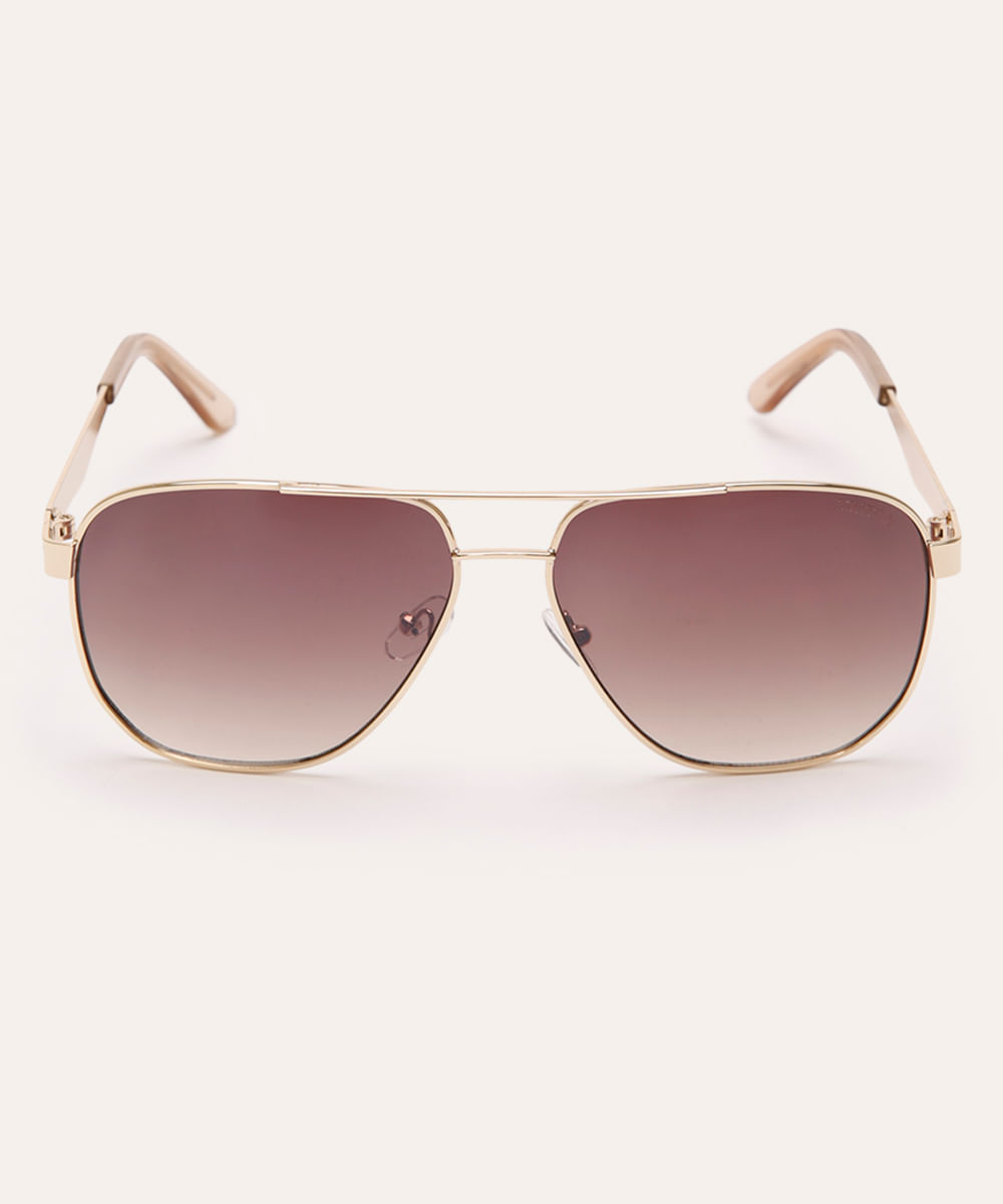 óculos de sol aviador triton dourado