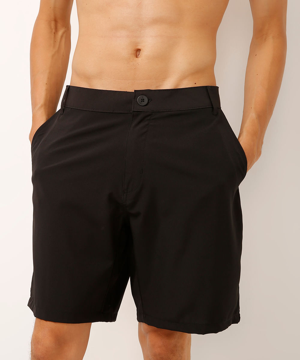short boardshort reto preto