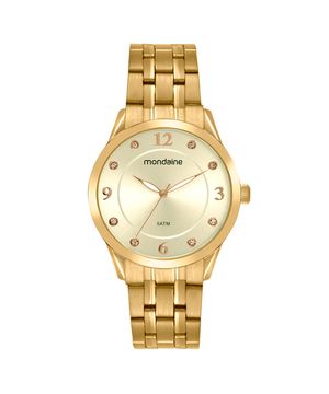 relógio mondaine analógico 99766lpmvde3 dourado