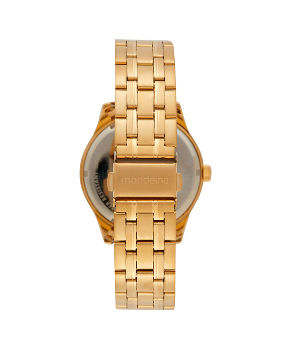 relógio mondaine analógico 99766lpmvde3 dourado