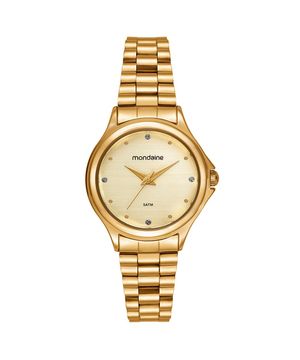 relógio mondaine analógico 99762lpmvde1 dourado