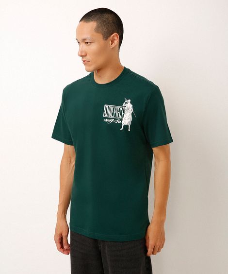 camiseta relaxed de algodão one piece verde