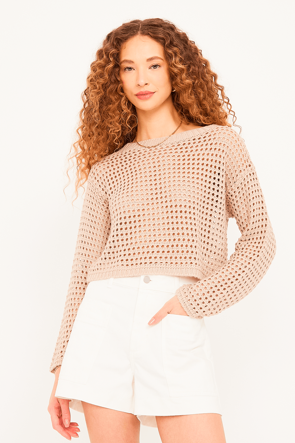 blusa tricot carolina garage areia