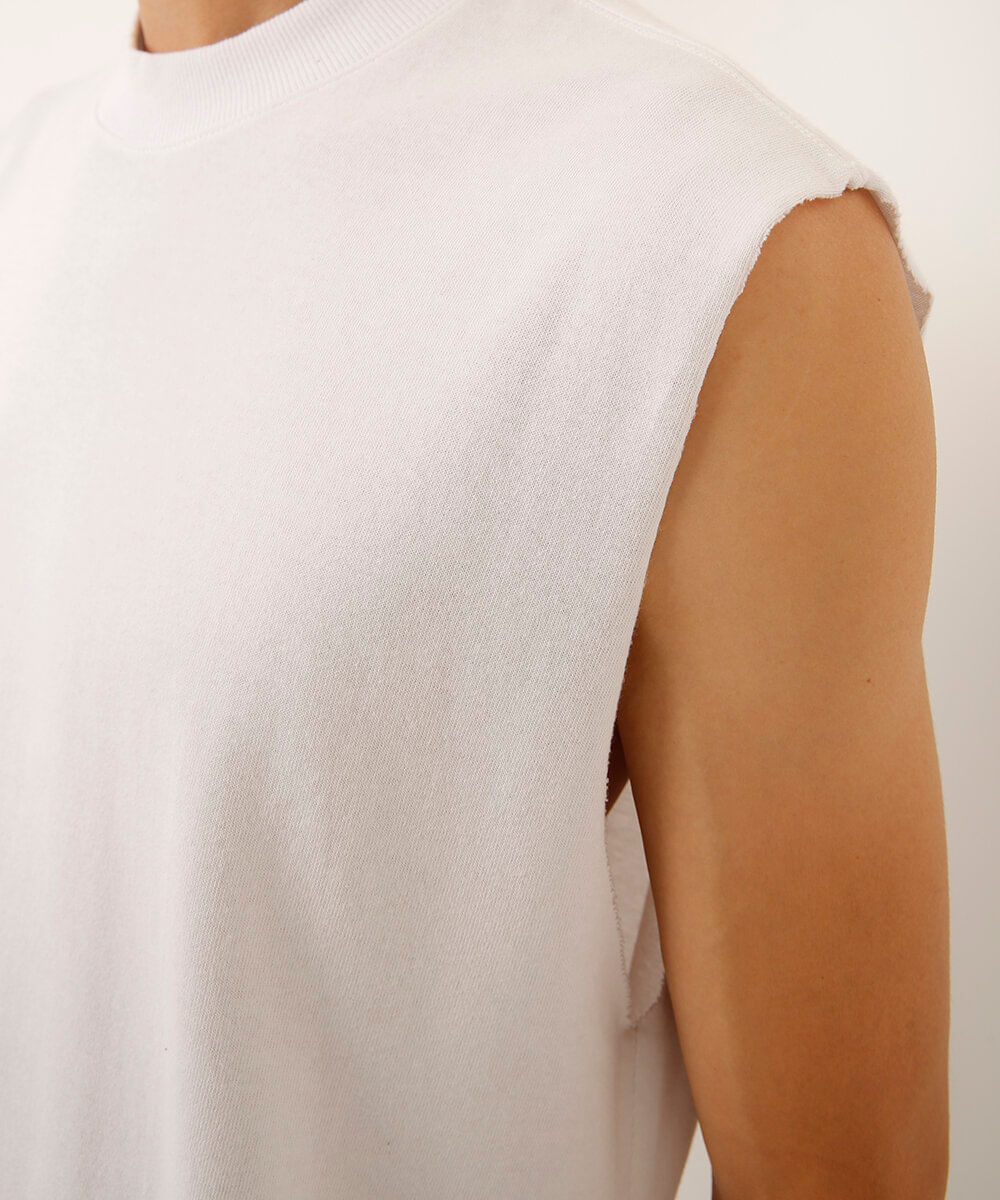 regata machão de algodão texturizada branco