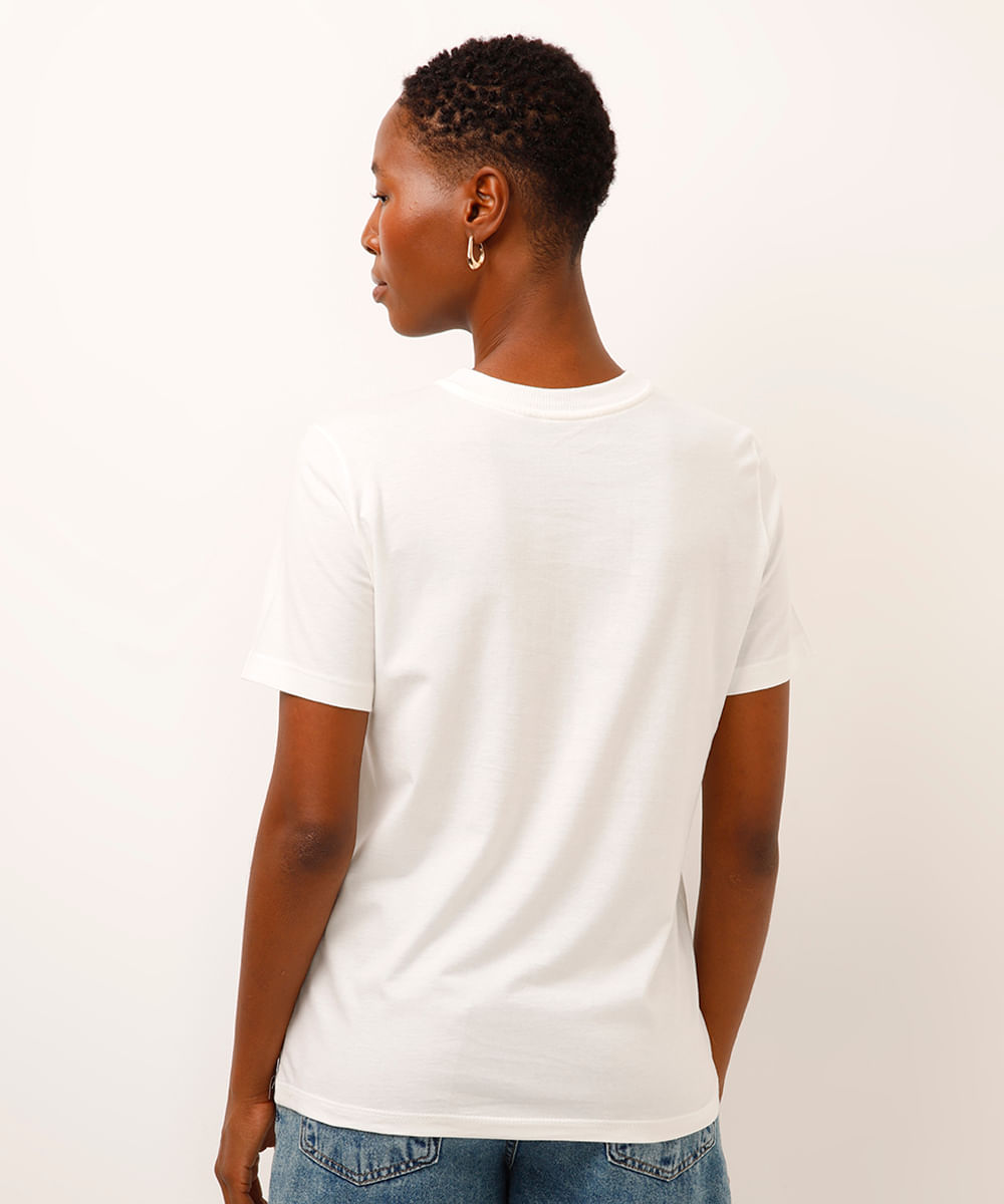 camiseta de algodão nazaré tedesco off white