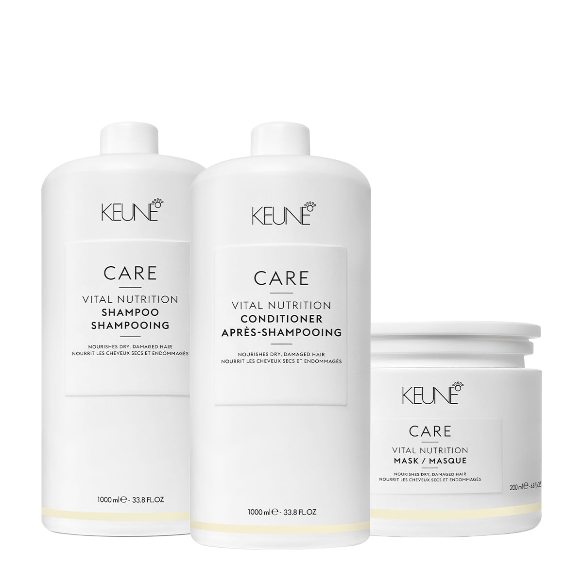 Kit Keune Care Vital Nutrition Salon Máscara 200 3 produtos