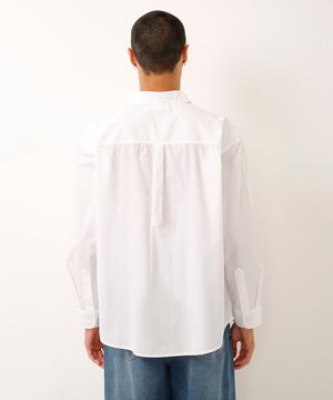 camisa oversized de algodão off white