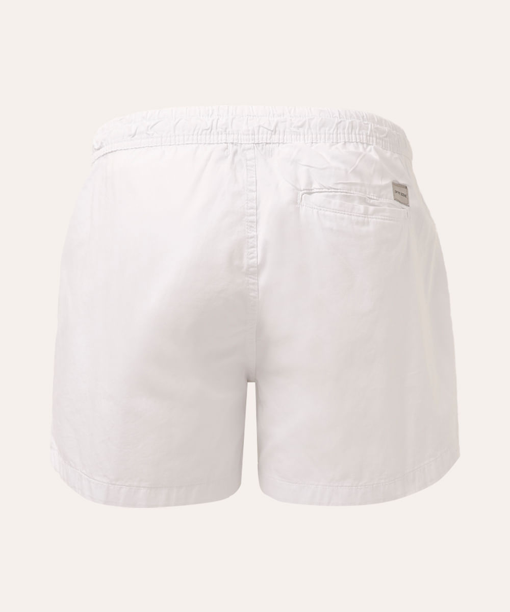 bermuda de sarja plus size com cordão preta - branco