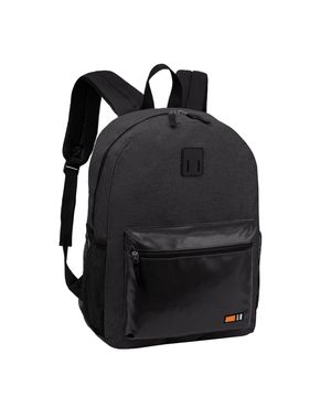 Mochila Masculina Com Bolso frontal em P.U. Clio Preto