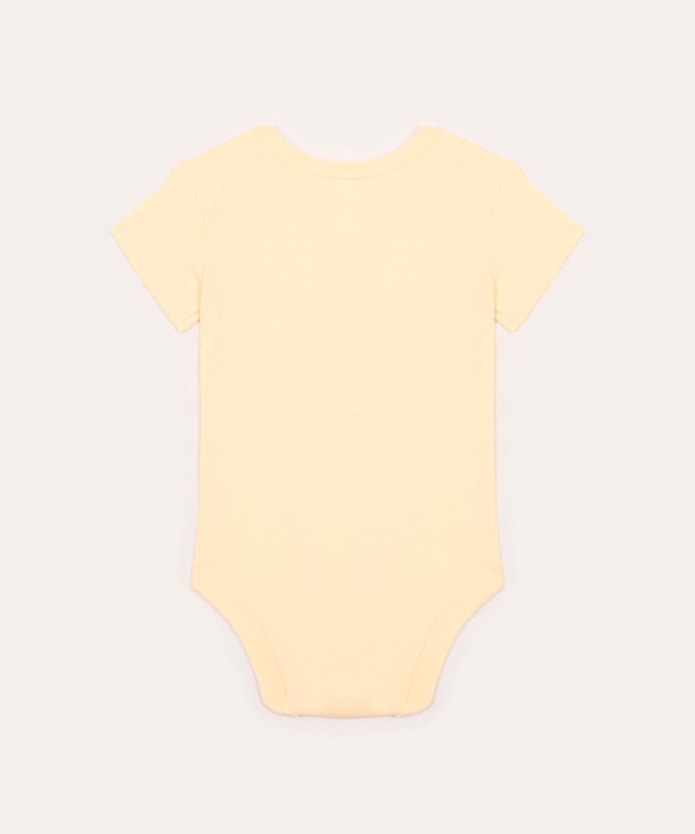 body de algodão infantil ursinho pooh amarelo