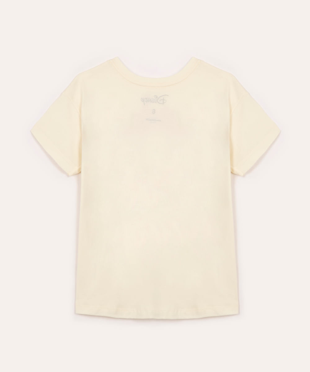 camiseta de algodão stitch metalizada off white