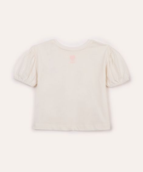 blusa de algodão corações com paetê off white