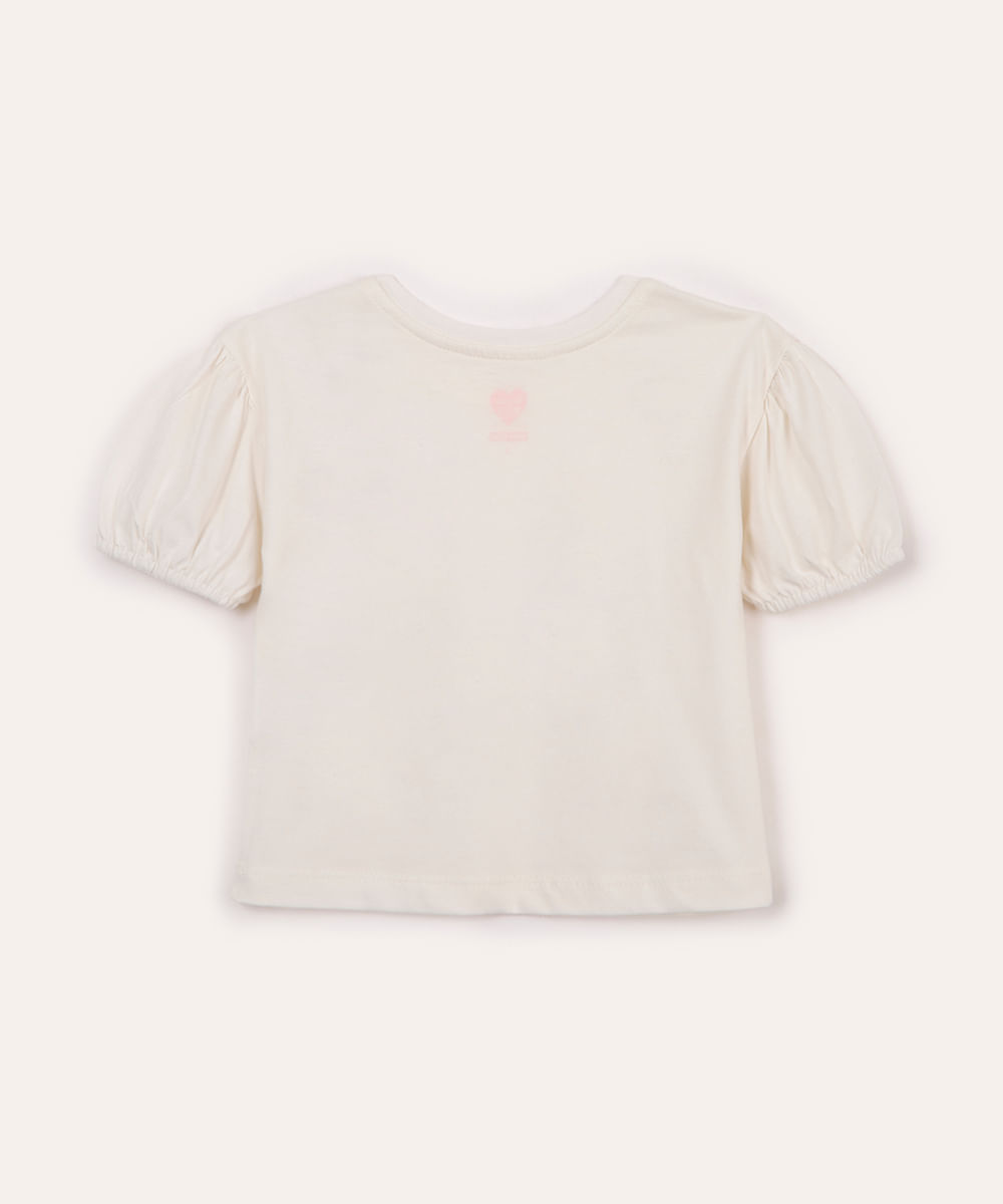 blusa de algodão corações com paetê off white