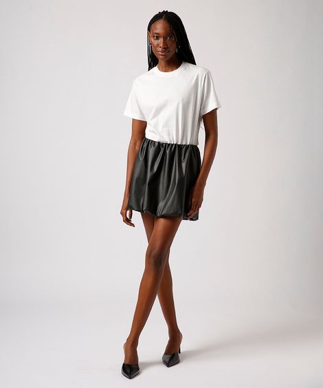 saia curta balonê mindset preta