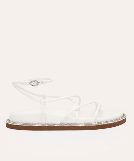 rasteirinha flatform com brilhos oneself branca
