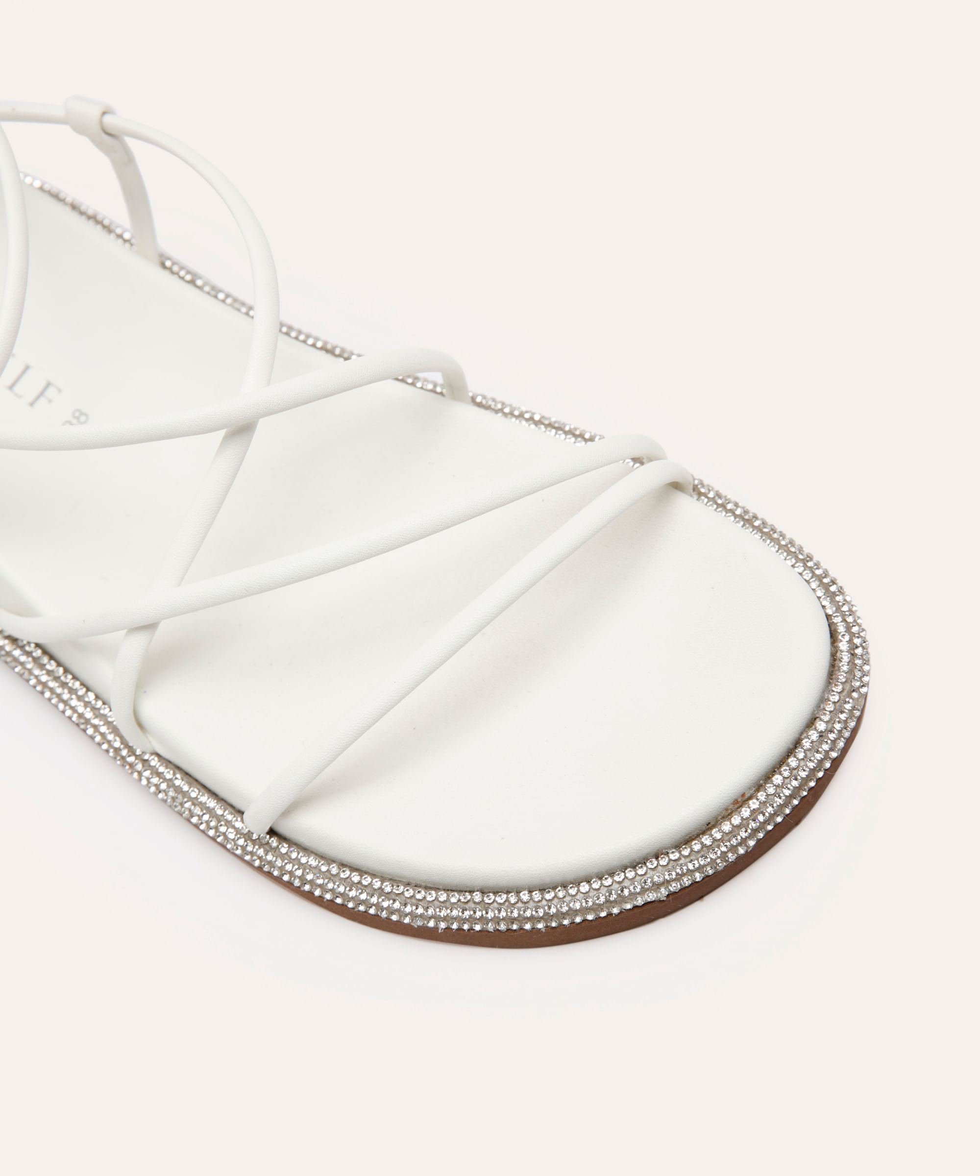 rasteirinha flatform com brilhos oneself branca