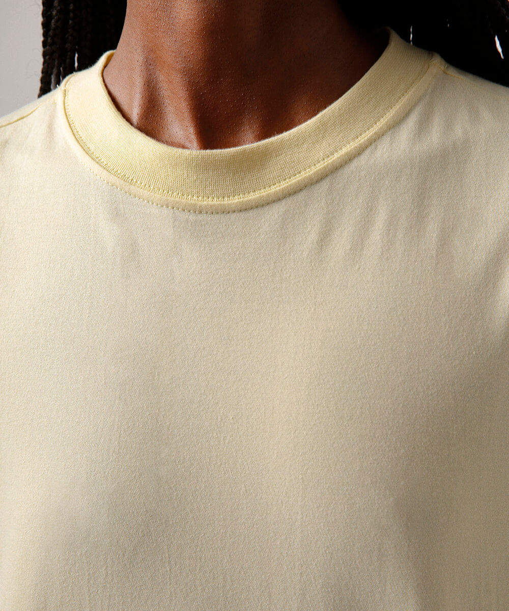 camiseta básica de algodão mindset amarela